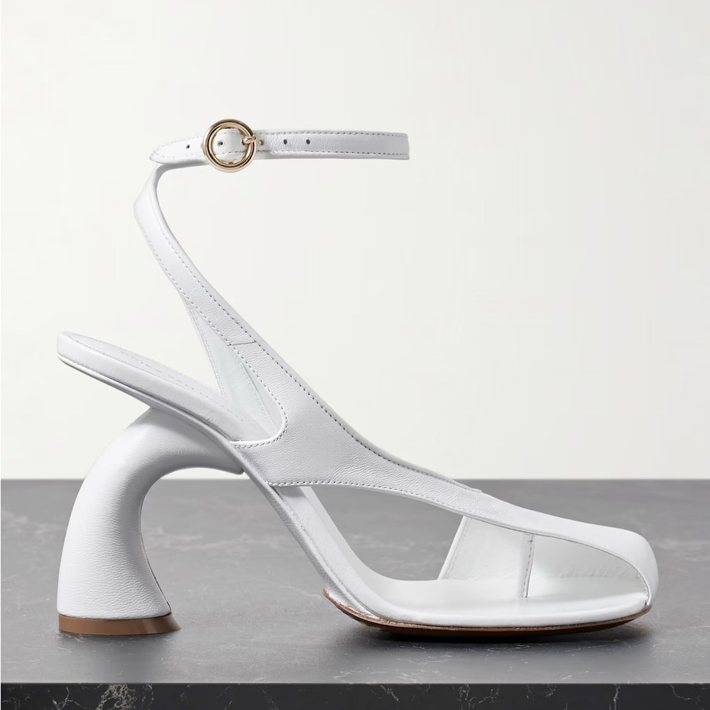 ISO Dries Van Noten White Cut Out Heels